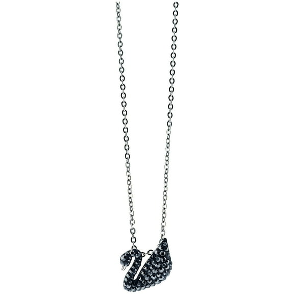 Swarovski Black Swan Crystal Pendant Necklace