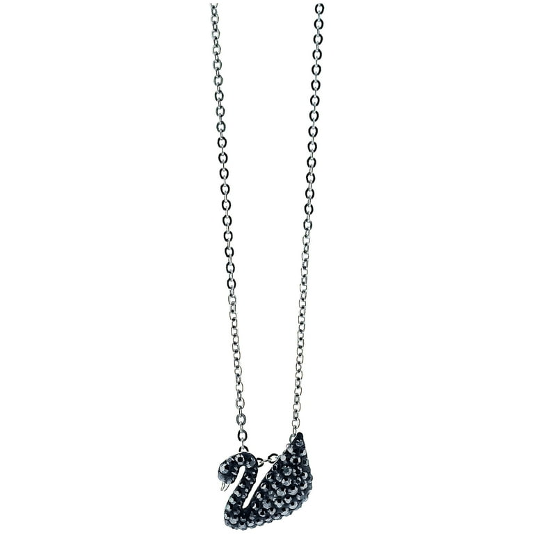 Swarovski Iconic Swan Necklace Black and White Small