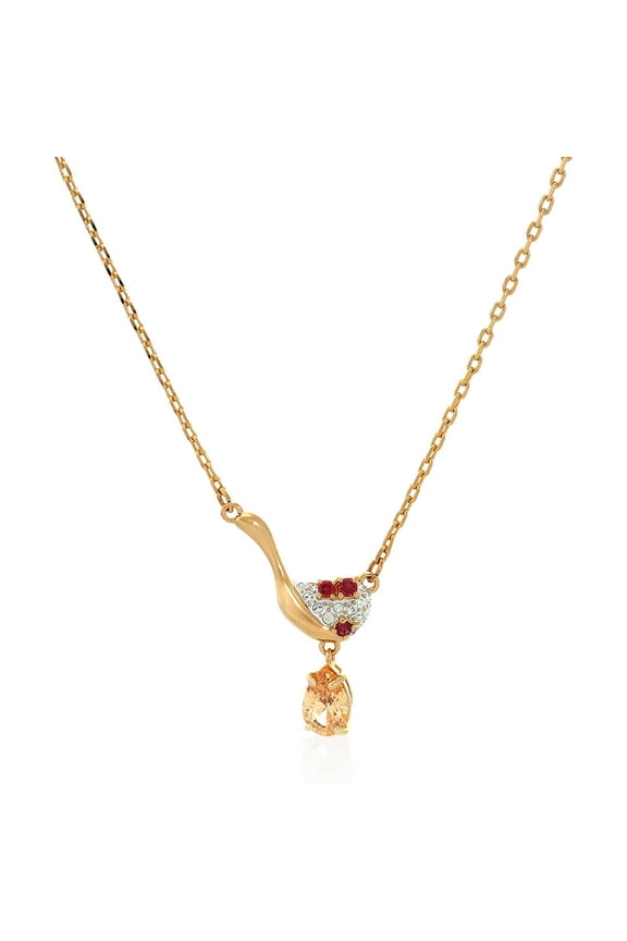Cariti Red Bean Ice Pendant Necklace