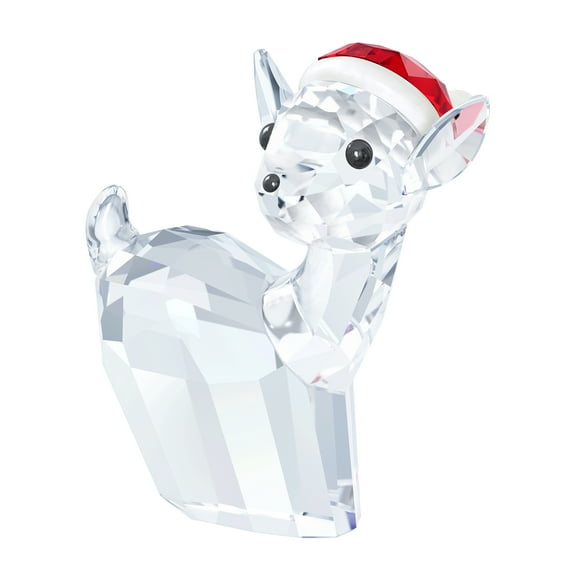 Swarovski Christmas Crystal Figurine DOE WITH SANTA'S HAT #5135853