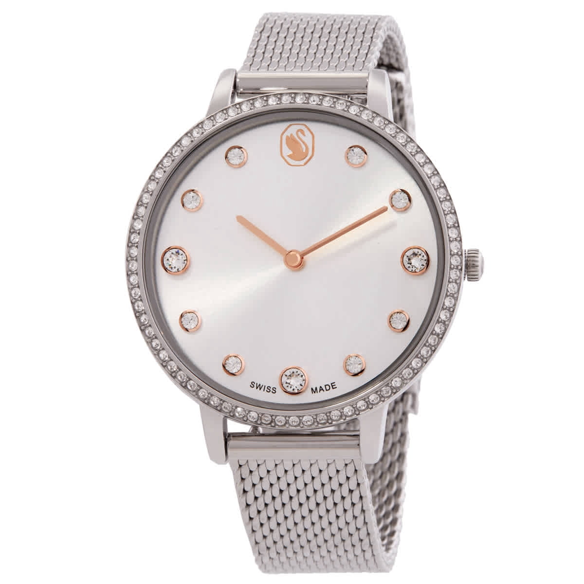NWT Swarovski Clarica Quartz Crystal Silver Dial Ladies Watch Swarovski Clarica Quartz Crystal Ladies Watch 5740823  main image 2