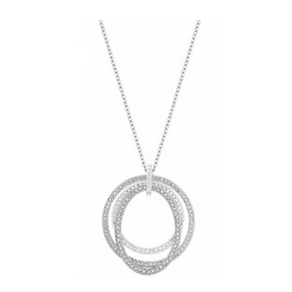Swarovski Clear Crystal HOOLA HOOP PENDANT Necklace Rhodium -5022429