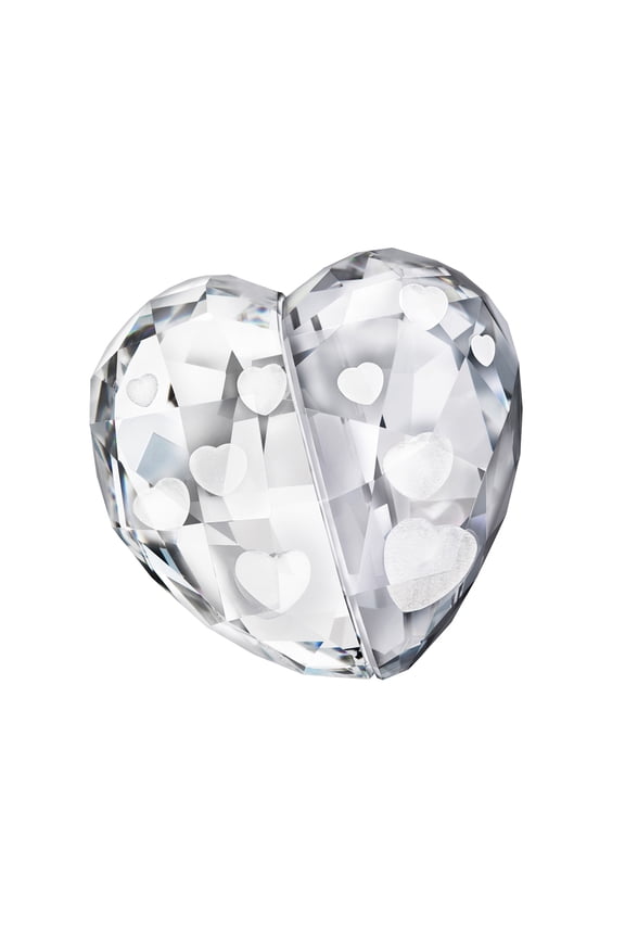 Clear Silver Crystal Figurine LOVE HEART MEDIUM #1096729