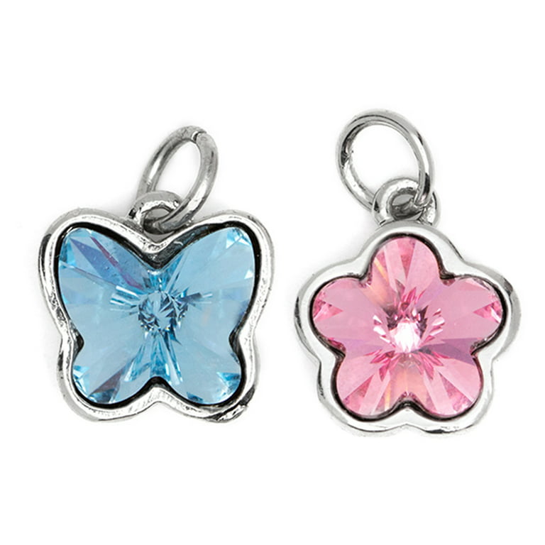 Swarovski Create Your Style Mini Butterfly Crystal Charms, Pink