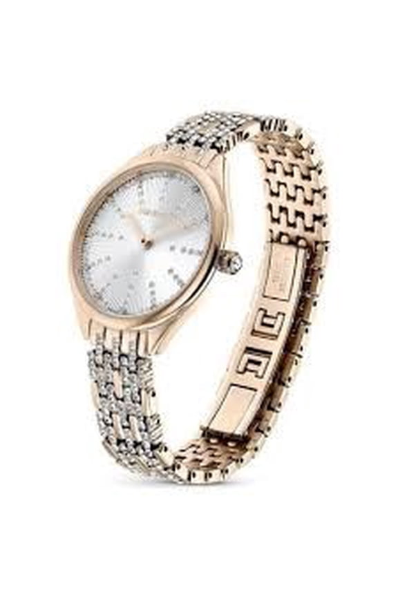 Crystal Attract Watch Metal Bracelet, White, Rose-Gold Tone 5610487