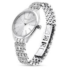Swarovski Crystal Attract Watch Swiss Made, Pavé, Metal bracelet, Silver tone, Stainless steel