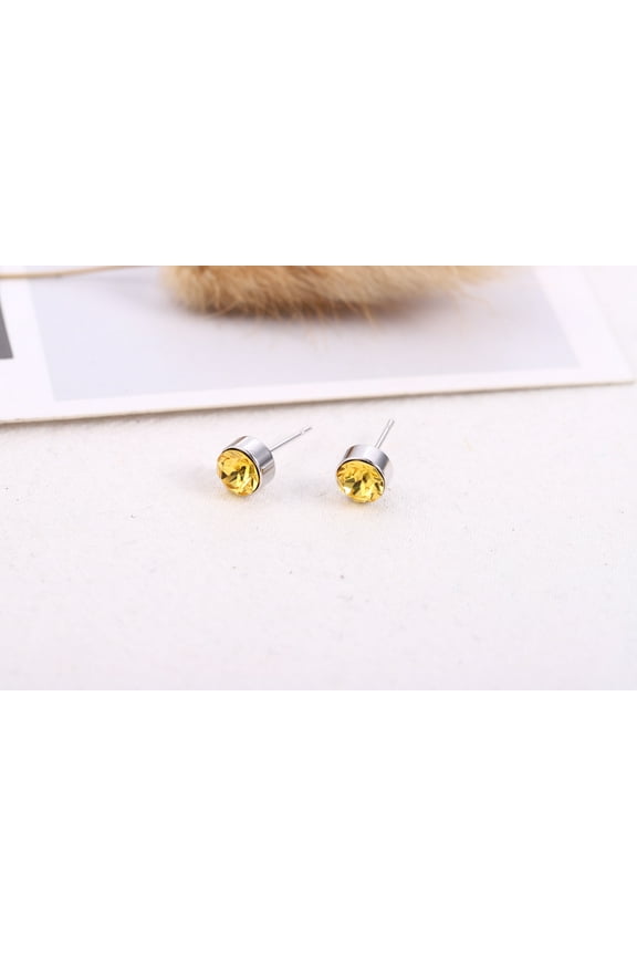 Swarovski Crystal Bezel Stud Earrings