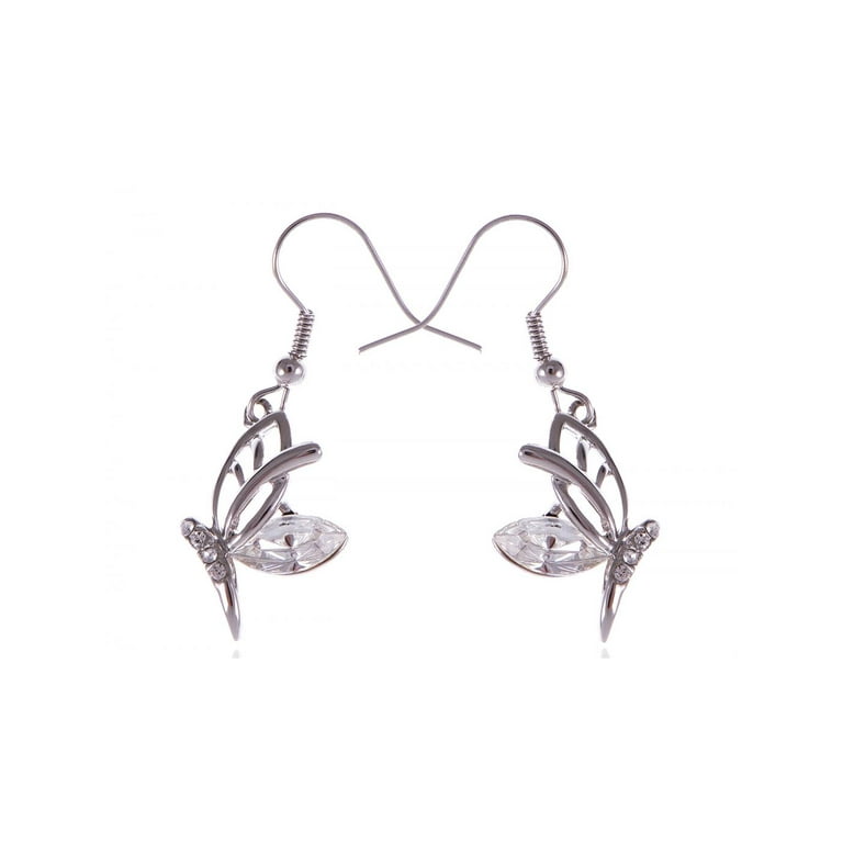 Swarovski Crystal Element Silver Tone Clear Crystal Colored