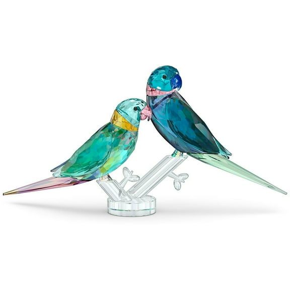 Swarovski (5577124) Jungle Beats Parakeet Couple Fife & Fifer Figurine
