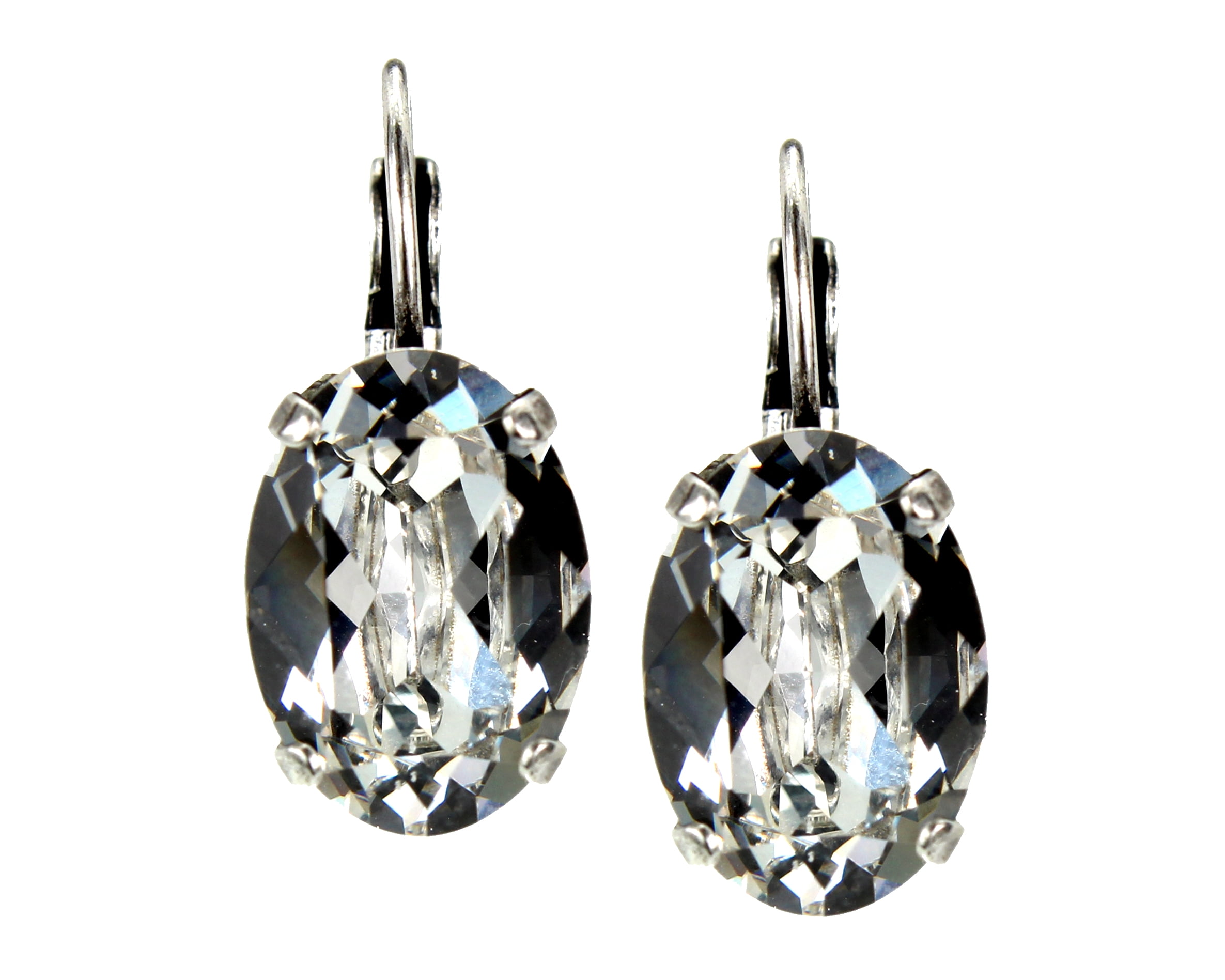 Swarovski crystal leverback earrings deals