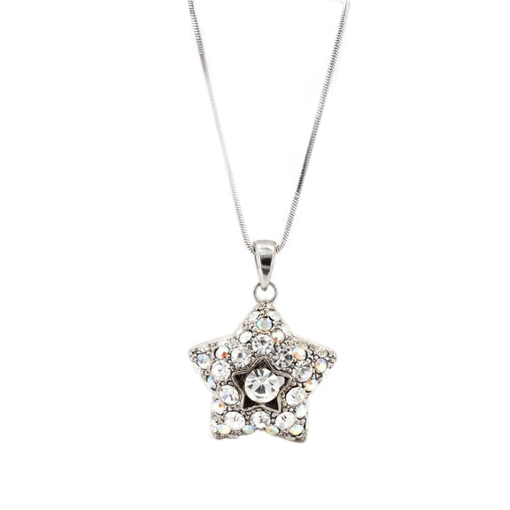 Swarovski Crystal Pave Star Necklace - Clear - NE-2374CL