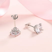 Amy and Annette Crystal & Sterling Silver Crown Stud Earrings