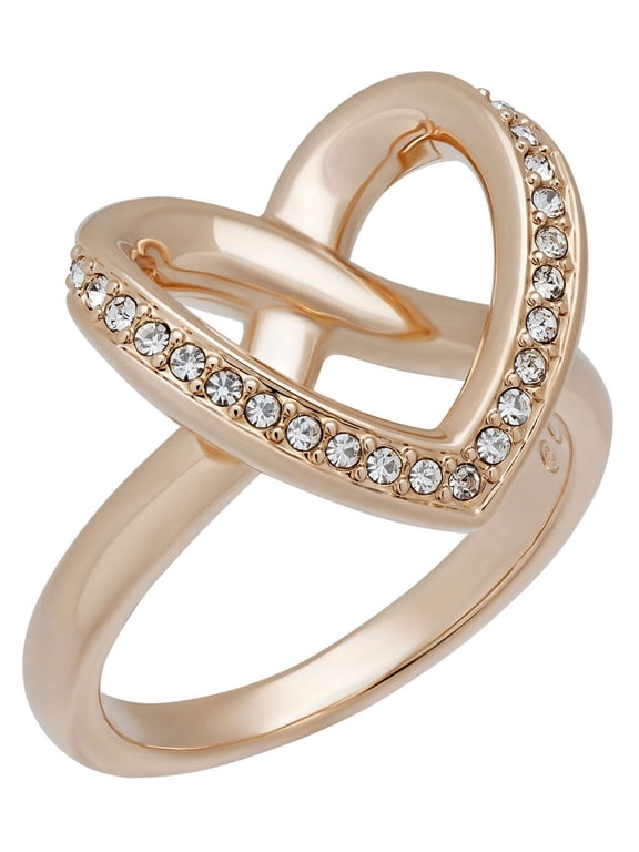 5140096 Women's Cupidon Crystal Pav Heart Ring, Size 8