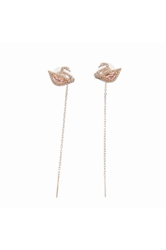 Dazzling Swan Earring 5469990 Rose Gold Plated Pink Gold