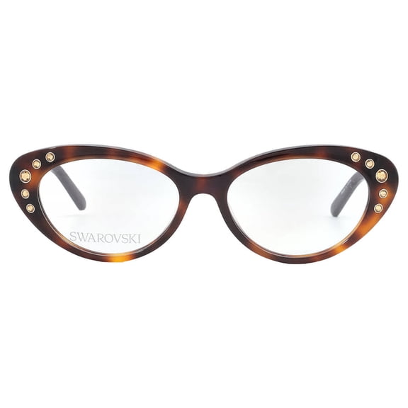 Swarovski 60s Cat-Eye Eyeglasses SK5429 052 Dark Havana 53mm