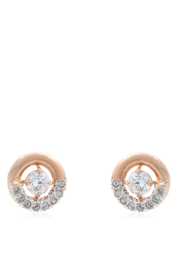 Dextera Pierced Earrings Stud Rose Gold Shiny Crystal
