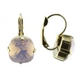 thumbnail image 1 of Swarovski Element Leverback Earrings in Light Pink Pastel Rose Water Opal, Soft Pink Nickel Free, 1 of 2