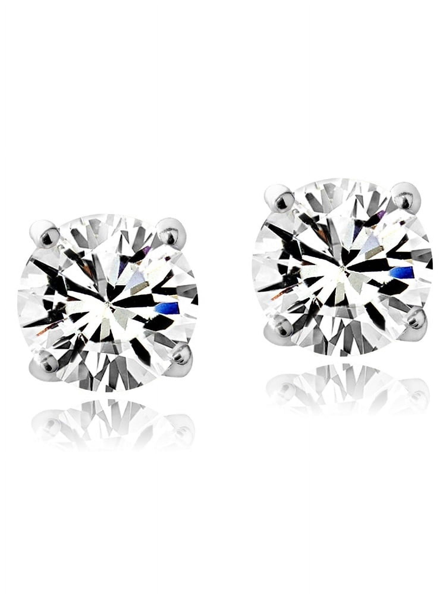 Swarovski Elements April Birthstone Stud Earrings