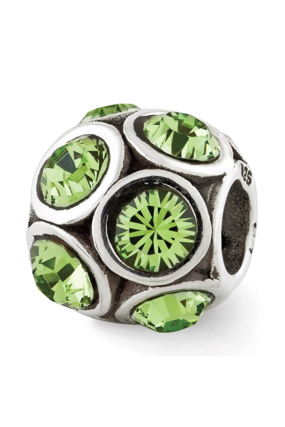 Swarovski Elements August Gemstone Charm Sterling Silver Reflection Beads