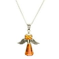 thumbnail image 1 of Swarovski Elements Crystal Angel Pendant Sterling Silver Cable Chain Necklace 20", 1 of 4