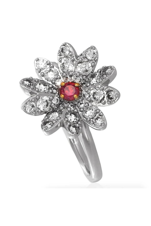 Eternal Flower Mixed Metal Ring, Size 55 (US 6.75)