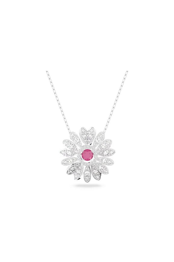 Eternal Flower Pendant - Flower - Pink - Rhodium Plated