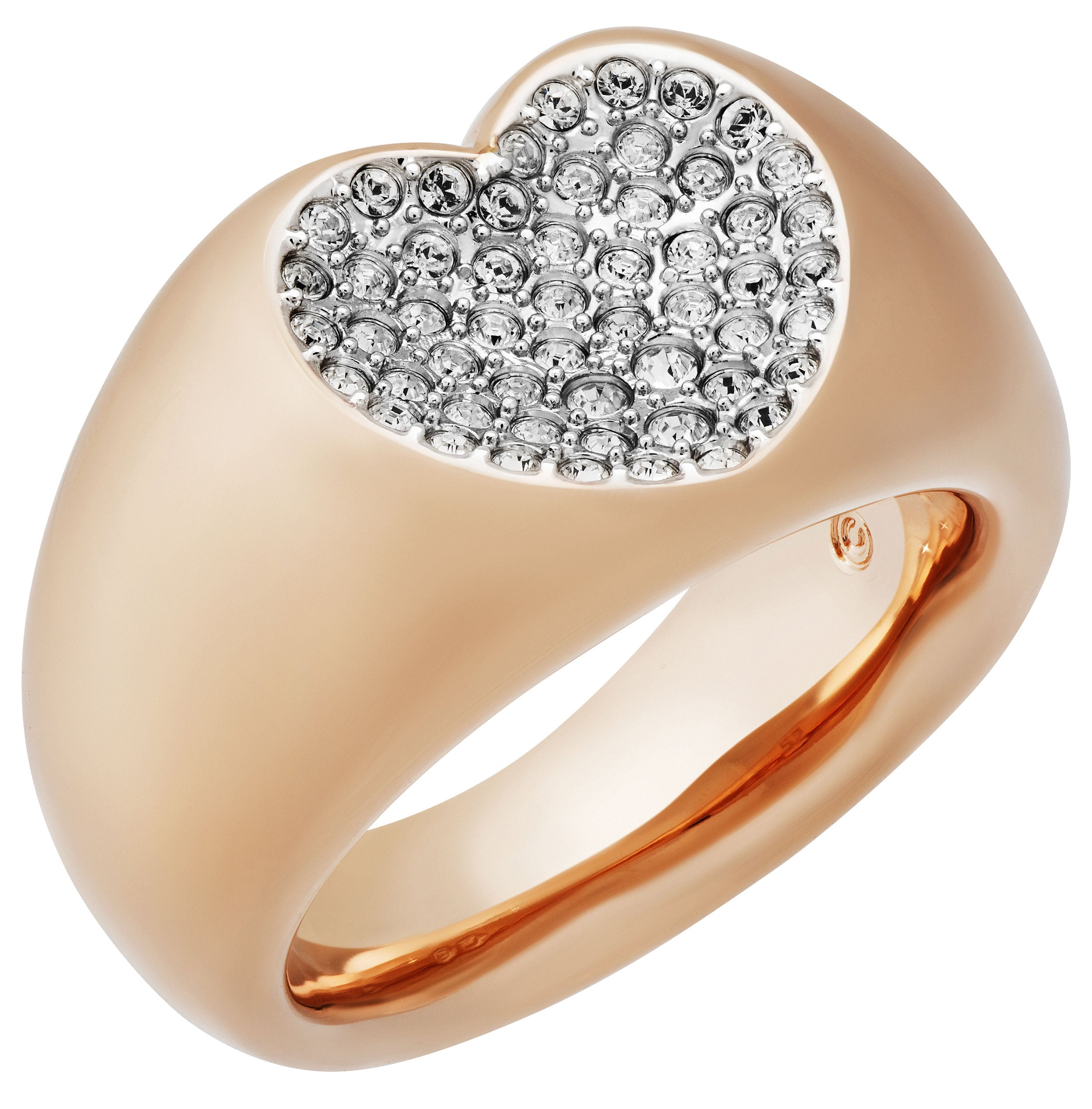 Crystal Heart Ring - Rose Gold