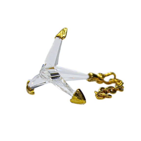 Swarovski Figurine: 174030 Gold Anchor | Faceted Crystal