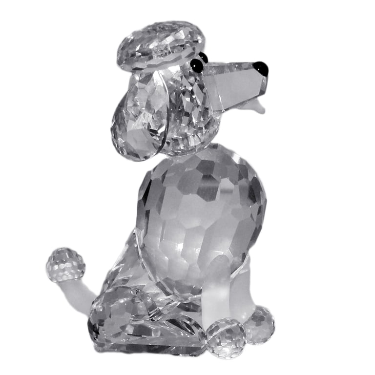 Swarovski Figurine: 181317 Poodle Sitting | Faceted Crystal