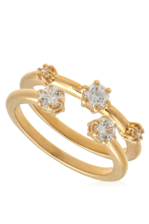 Gold,Tone Plated Constella Ring Set (2), Size 58 (US 8)