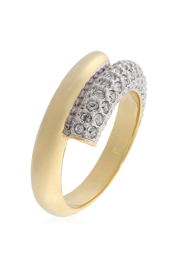 Gold,Tone Plated Dextera Ring, Size 55 (US 6.75)