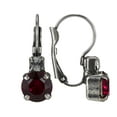 thumbnail image 1 of Swarovski Handmade Crystal Siam Earrings with Crystal Accent Nickel Free, 1 of 4