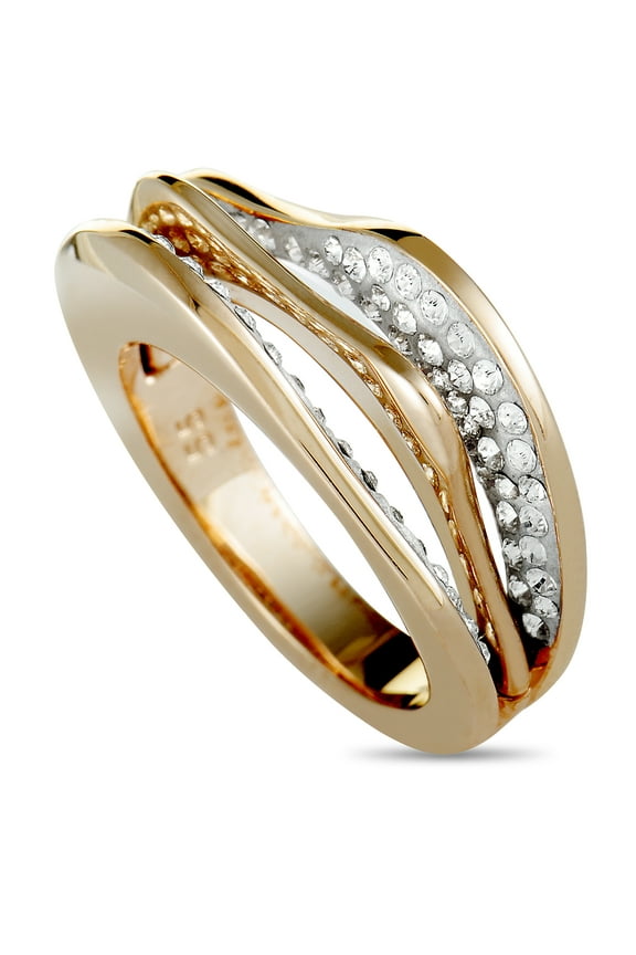 Hilly Rose Gold-Plated Crystal Ring