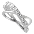 thumbnail image 1 of Swarovski Hyperbola Rhodium-Plated Ring, Size 50, 1 of 1