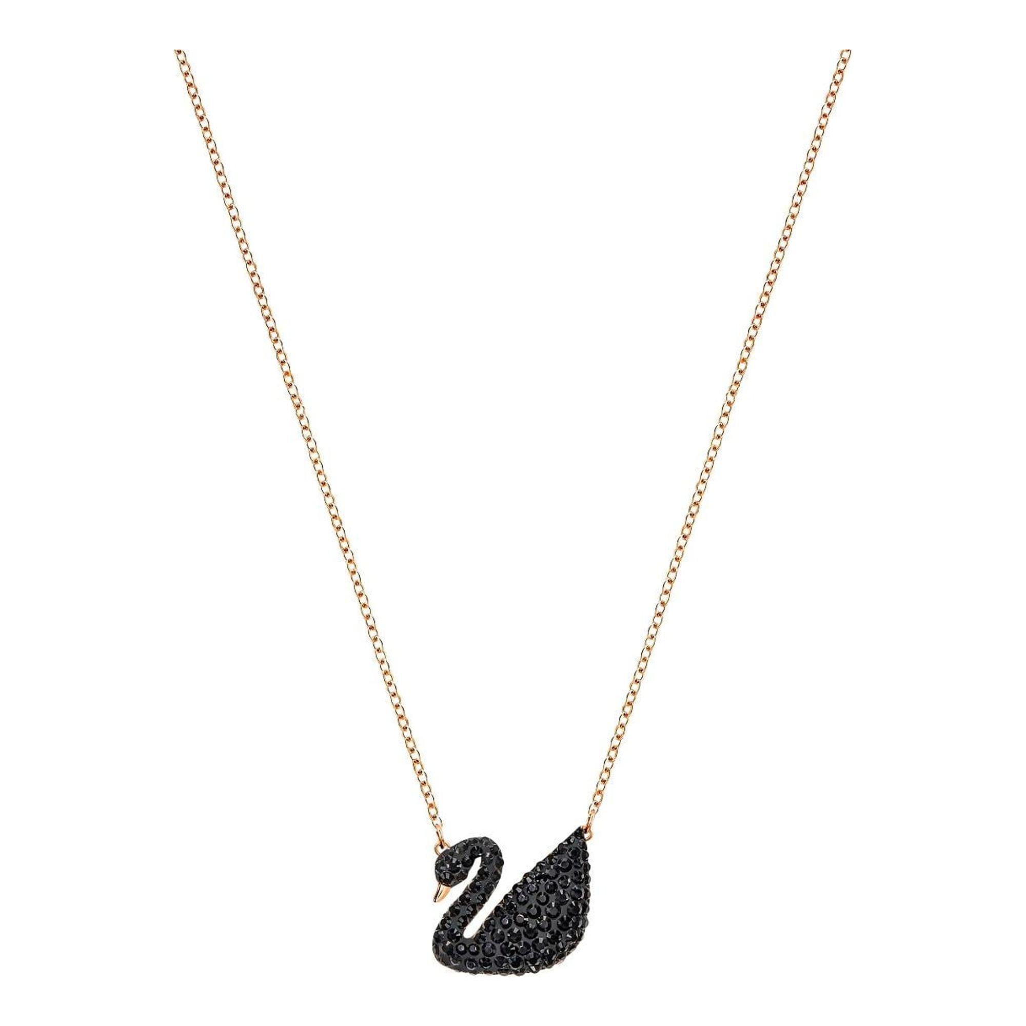Swarovski Iconic Swan Pendant Black Rose Gold Palestine Ubuy