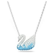 Swarovski Iconic Swan Pendant Swan - Medium - Blue/Rhodium Plated