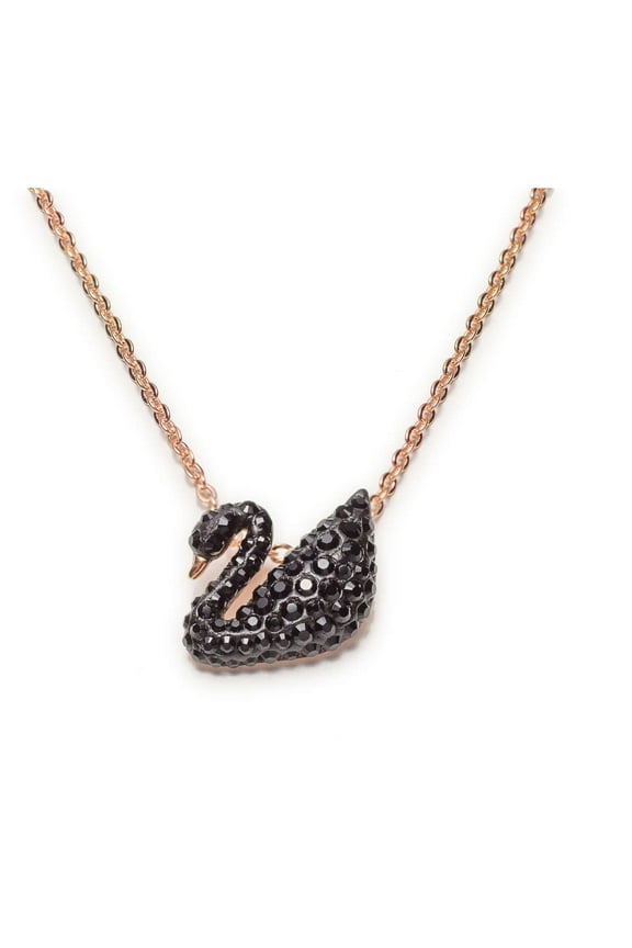 Iconic Swan pendant Swan Small Black Rose gold-tone plated 5363393