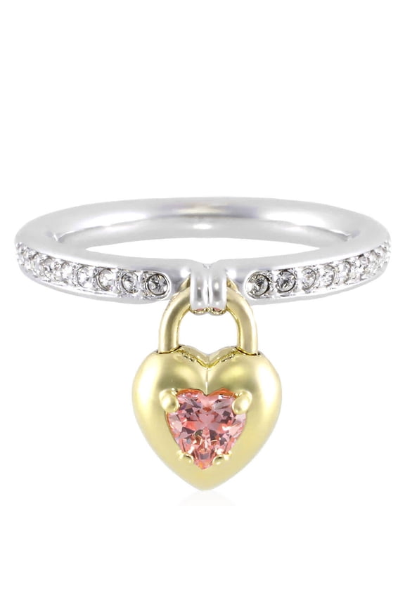 Idyllia Motif Mixed Cuts Heart Ring, Size 50