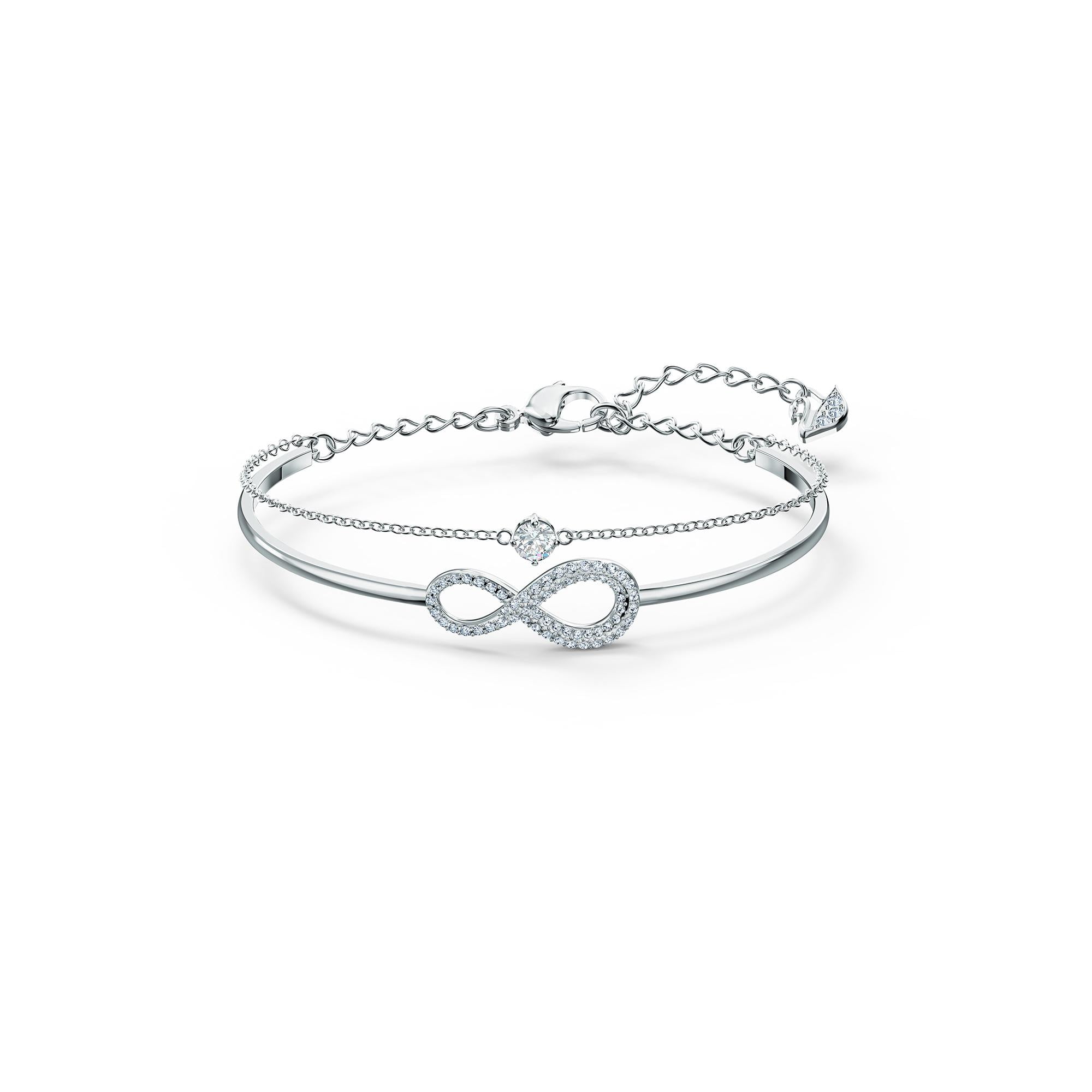 White Rhodium Plated Swarovski Infinity Bangle Bahrain Ubuy