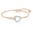 thumbnail image 1 of Swarovski Infinity Heart Bangle - White - Mixed Metal Finish - 5518869, 1 of 5