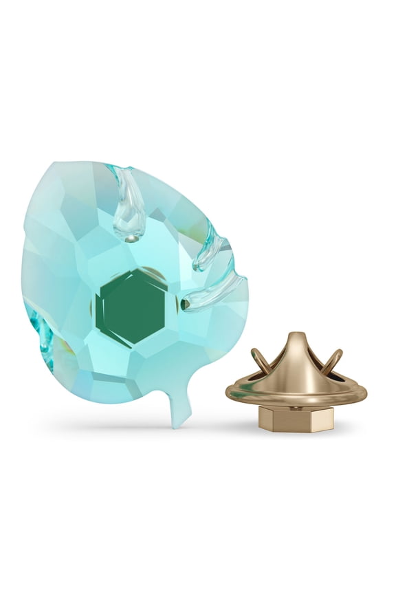 Jungle Beats Small Blue Leaf Magnet Brooch/Pin, Blue-5572155