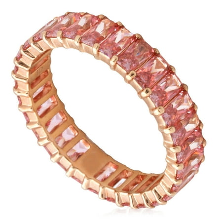 Swarovski Ladies Matrix Baguette Cut Pink Ring, Size 58 (US 8)