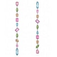 thumbnail image 1 of Swarovski Light Multicolored Rhodium Plated Gema Long Drop Earrings, 1 of 1
