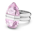 thumbnail image 1 of Swarovski Lucent ring Magnetic closure - Pear cut - Pink - Rhodium Plated, 1 of 1