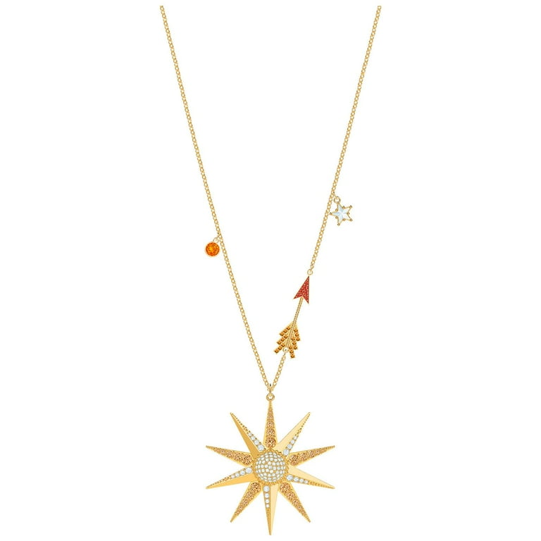 Swarovski Lucky Goddess Star Necklace Multi-coloured Gold