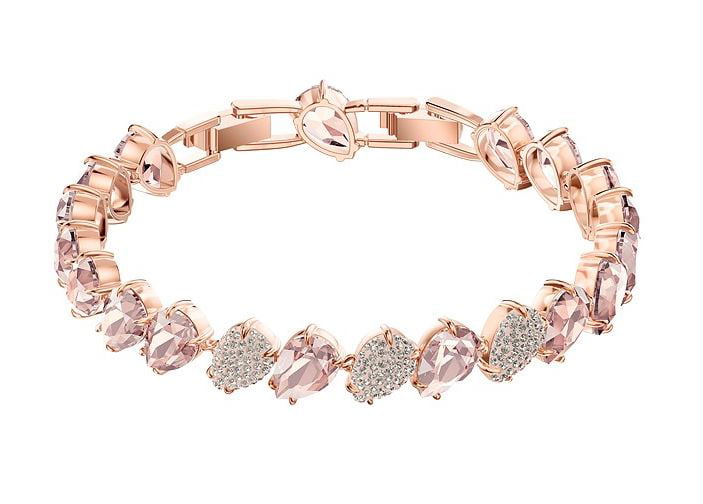 Rose Gold Pave Set Circle Slider Bracelet Embellished with Swarovski  Crystals | Catch.com.au