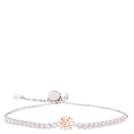 Swarovski Matrix Tennis Bracelet Rhodium Shiny White Fancy Champagne