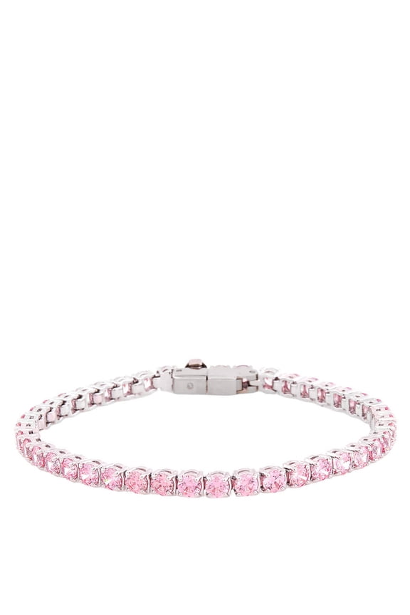 Matrix Tennis Bracelet with Purplish Pink Crystals