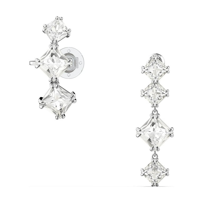Swarovski Millenia Ear Cuff Single Asymmetrical Set (2) White  