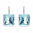 thumbnail image 1 of Swarovski Millenia Earrings, Square cut crystal, Blue, Rhodium plated, 1 of 5